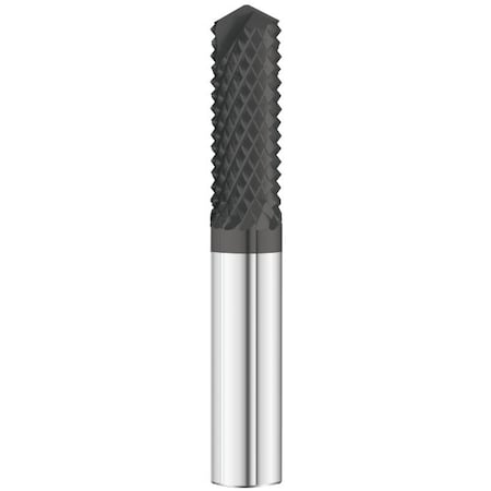 Fullerton Tool 2-Flute - 28 Degree Helix - 5600 MATRX Burr Routers, FC1, RH Spiral, Style D - 135 Degree Drill Point, 1/4 25271